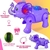 Elefante De Brinquedo Com Som E Luz Musical Anda Led Animal - loja online