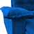 Imagem do Sofá Retrátil e Reclinável Coliseu - Molas ensacadas - Espuma D33 - Fibra siliconada - Veludo Importado - Azul