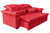 Sofá Retrátil e Reclinável 2,00m Roma - Veludo Importado - Espuma D33 Com Pillow Top - Vermelho - Sofabrica Estofados - Seu Conforto Começa Aqui!
