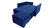 Sofá de canto com chaise central - 6 Posições Diferentes - Espuma D33 - Veludo - Azul - loja online