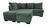 Sofá de canto com chaise central - 6 Posições Diferentes - Espuma D33 - Veludo - Verde-Musgo - Sofabrica Estofados - Seu Conforto Começa Aqui!