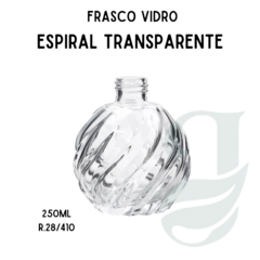 FRASCO VD 250ml R.28/410 ESPIRAL TRANSP