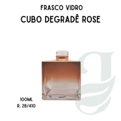 FRASCO VD 100ml R.28/410 CUBO DEGRADE ROSE METALIZADO
