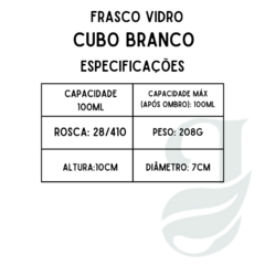 FRASCO VD 100ml R.28/410 CUBO BRANCO - comprar online