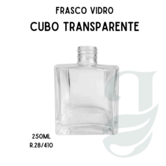 FRASCO VD 250ml R.28/410 CUBO TRANSP