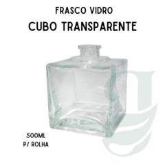 FRASCO VD 500ml CUBO TRANSP