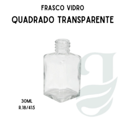 FRASCO VD 30ml R.18/415 QUADRADO TRANSP