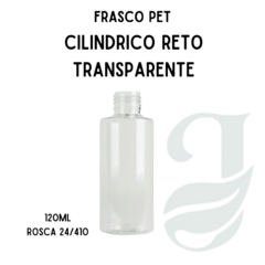 FRASCO PET 120ml R.24/410 CILIN RETO TRANSP