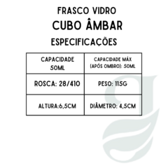 FRASCO VD 50ml R.28/410 CUBO ÂMBAR - comprar online
