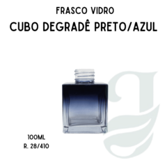 FRASCO VD 100ml R.28/410 CUBO DEGRADE PRETO AZULADO