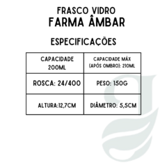FRASCO VD 200ml R.24/400 FARMA AMBAR - comprar online