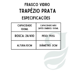 FRASCO VD 100ml R.24/410 TRAPEZIO PRATA - comprar online