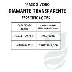 FRASCO VD 190ml R.28/410 DIAMANTE TRANSP - comprar online