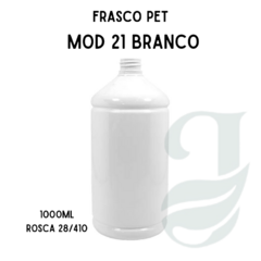 FRASCO PET 1000ml R.28/410 MOD 21 BRANCO