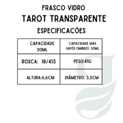 FRASCO VD 30ml R.18/410 TAROT TRANSP - comprar online