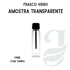 FRASCO VD 04ml AMOSTRA C/TAMPA