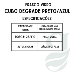 FRASCO VD 100ml R.28/410 CUBO DEGRADE PRETO AZULADO - comprar online