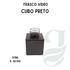 FRASCO VD 50ml R.28/410 CUBO PRETO