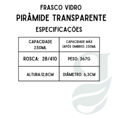FRASCO VD 250ml R.28/410 PIRÂMIDE TRANSP - comprar online