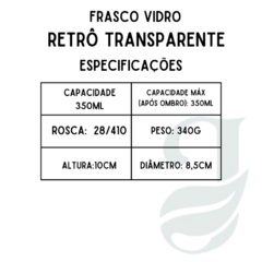 FRASCO VD 350ml R.28/410 RETRÔ TRANSPARENTE - comprar online