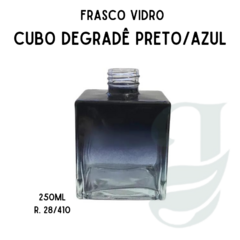 FRASCO VD 250ml R.28/410 CUBO DEGRADE PRETO AZULADO