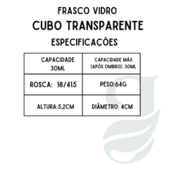 FRASCO VD 30ml R.18/415 CUBO TRANSP - comprar online