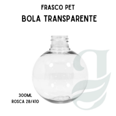 FRASCO PET 300ml R.28/410 BOLA TRANSP