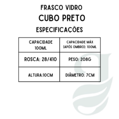 FRASCO VD 100ml R.28/410 CUBO PRETO FOSCO - comprar online