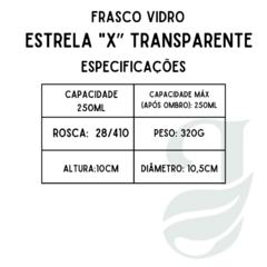 FRASCO VD 250ml R.28/410 ESTRELA X TRANSP - comprar online