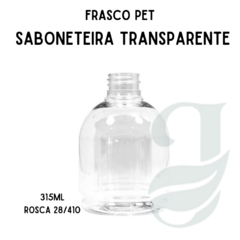 FRASCO PET 315ml R.28/410 SABONETEIRA TRANSP