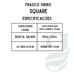 FRASCO VD 250ml R.28/410 SQUARE DEGRADE DOURADO METALIZADO - comprar online