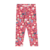 Legging vermelha cotton coelhos cogumelos