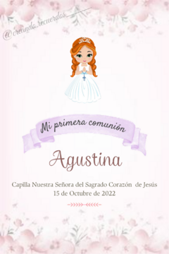 Estampita de Comunión niña en internet