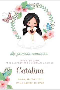 Estampita de Comunión niña - tienda online