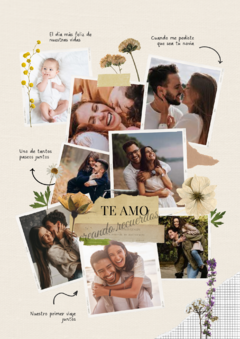 Cuadro con 8 fotos polaroids y texto - comprar online