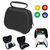 Estojo Case Controle Nintendo Switch Pro PS4 PS5 Bolsa Alça Mão Rígida + 4 Grips Analógicos Mário