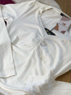 Blusa Básica Branca com Cadarços
