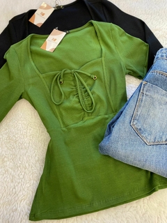 Blusa Canelada Verde - Yexx