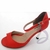 Sandália Elegance Vermelha Salto 7cm Cromado