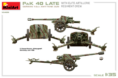 7.5CM PAK 40 Late c/ artilheiros e munição 1/35 - MiniArt 35409 - loja online