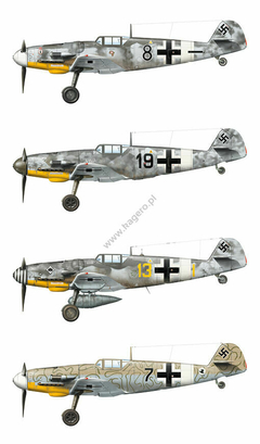 Messerschmitt Bf 109s over the Mediterranean Part I (com decais) - Kagero 15034 na internet