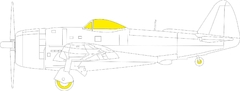 Máscara P-47D-25 MiniArt 1/48 - EX997