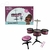 Mini Bateria Infantil 3 Tambores Prato Banqueta Banco LOL - DZG SHOP