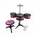 Mini Bateria Infantil 3 Tambores Prato Banqueta Banco LOL - comprar online