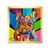 Cuadro pintura al oleo Perro Bulldog frances en Popart - arte pop. Por M Bonilla Ref B003