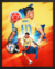 Cuadro lienzo, ilustracion mapa de colombia tricolor, jugador james rodriguez, conmebol copa america USA 2024, futbol colombiano. Ref A250