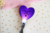 Lightstick Fanmade formato de coração na cor roxa