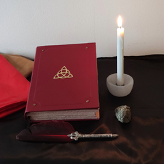 Caderno Estilo Medieval - Grimório/Livro das Sombras - Triquetra - loja online