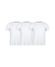 Kit 3 Camisetas Masculina Brancas - 100% Poliéster Anti Pilling