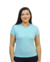 Camiseta Feminina Azul Piscina - 100% Poliéster Anti Pilling